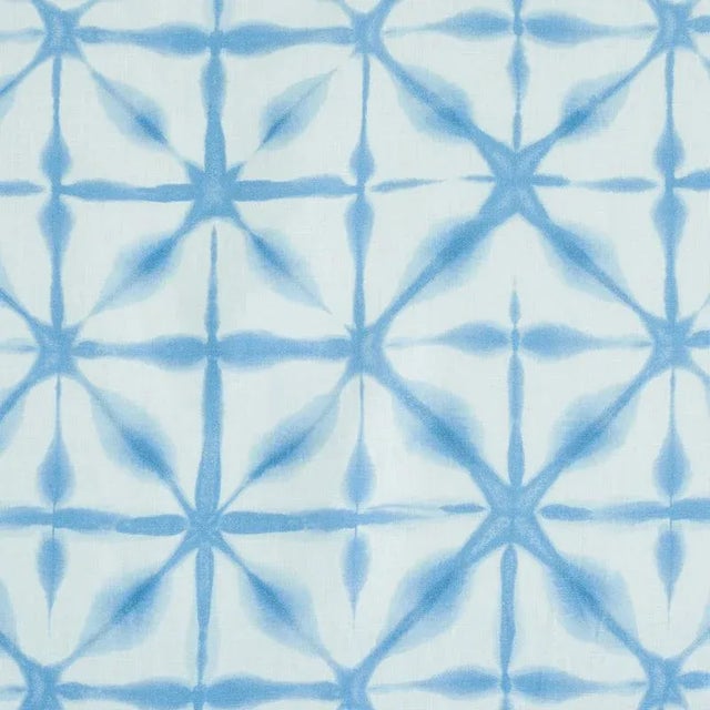 Sample- Schumacher Andromeda Linen Fabric in Sky For Sale