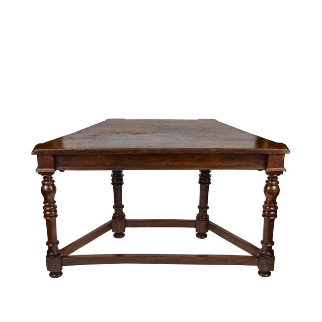 Hand-carved walnut Tuscan console table from Florence, Italy