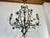 Large Vintage 1990s Wrought Iron Floral Chandelier With Crystal Flowers & Grape Details For Sale - Image 18 of 18
