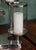 Nickel and Glass 5-Light Hurricane Candleholder Centrepiece from Colmore For Sale - Image 4 of 18