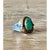 Metal Vintage Boho Turquoise Native American Sterling Silver Ring 7.75 For Sale - Image 7 of 12