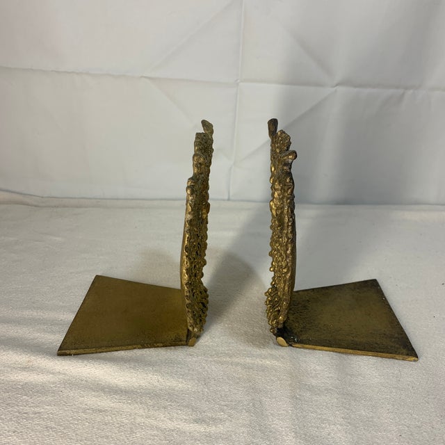 1970s Vintag Brass C. 1970s Owl Bookends - Pair For Sale - Image 5 of 6