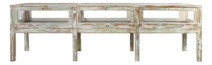 Large Antique Rustic Oak Display Case, 1890s