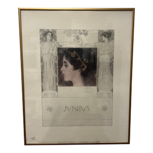 Gustav Klimt Junius Art Nouveau Framed Print, Collection Verge Nouvelles France