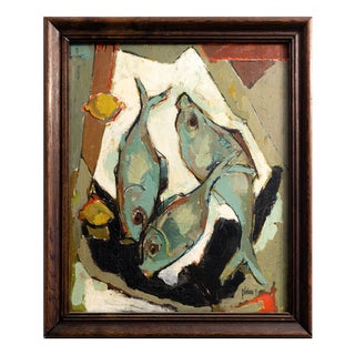 Robert Bluteau, Modernism Still Life, 1955, Oil on Canvas For Sale