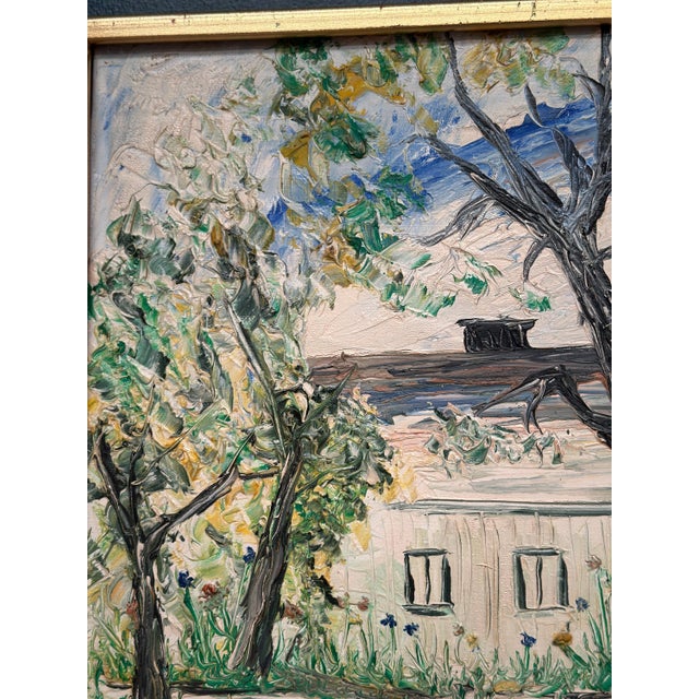 Stig Allan, Summer House on Söderåsen, 1950s, Oil on Canvas, Framed For Sale - Image 10 of 15