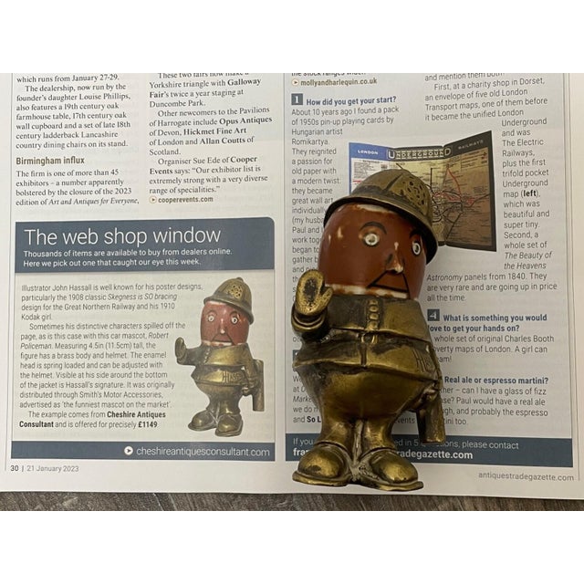 Antique Brass Radiator Mascot “Robert Policeman,” John Hassall, Signed & Numbered, England c.1920s For Sale - Image 18 of 18