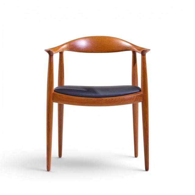 Hans Wegner for Johannes Hansen Mid Century Danish Teak The Chair This chair measures: 24.75 wide x 20.5 deep x 30.25...