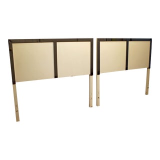 Mid-Century Modern Milo Baughman Style Twin Size Headboards - a Pair For Sale