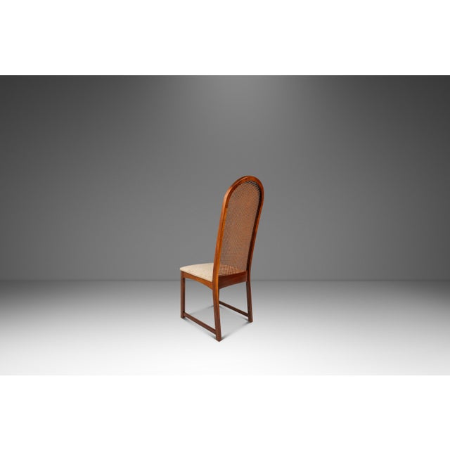 Set of Four ( 4 ) Mid-Century Modern High-Back Cane-Back Dining Chairs by Milo Baughman for Directional, Usa, C. 1950s For Sale In Orlando - Image 6 of 18