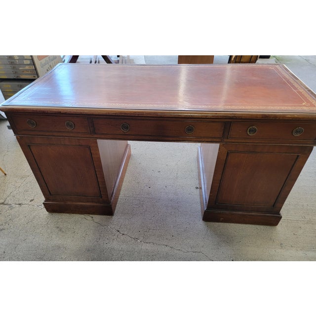 Georgian Leather Top Mahogany Desk Circa. 1840-1860 For Sale - Image 18 of 18