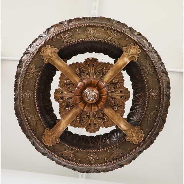 1930's French Bronze Chandelier For Sale - Image 15 of 18
