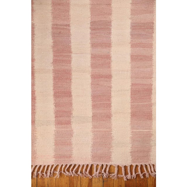 Not Yet Made - Made To Order Double-Sided Dusty Rose and Light Pink Striped Wool Moroccan Flatweave Kilim Rug - 9x12 For Sale - Image 5 of 7