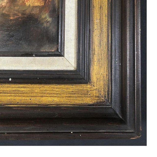 Raphael De Buck Style Oil and Canvis Impressionist Portrait, Framed For Sale - Image 4 of 4