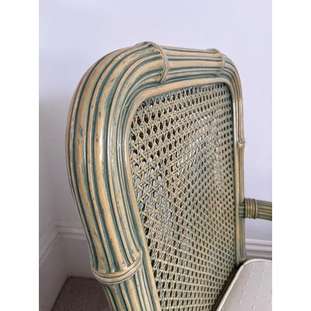 Wood Vintage Faux Bamboo Dining Chairs, 1980s, Set of 2 For Sale - Image 7 of 15