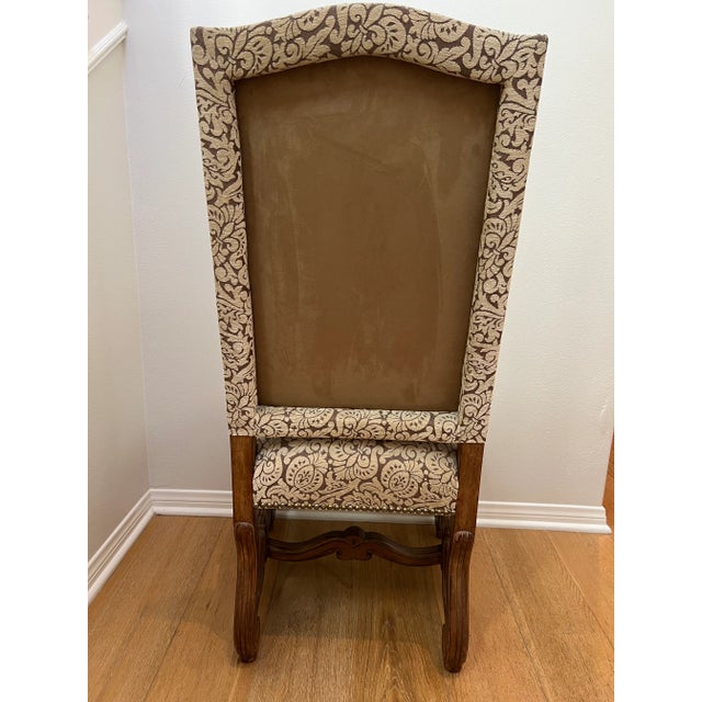 Dining Chairs, Kreiss Rousseau Upholstered With Suede Backs- Set of 4 For Sale In Los Angeles - Image 6 of 9