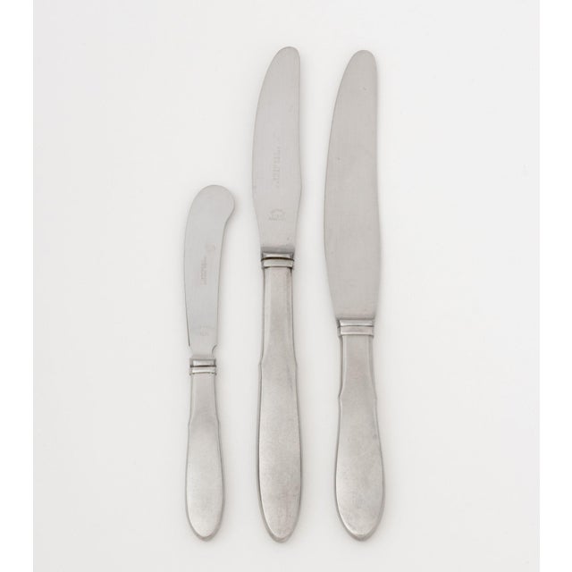 Georg Jensen Georg Jensen "Mitra" Stainless Steel Flatware Partial Service, 62 Pieces For Sale - Image 4 of 8