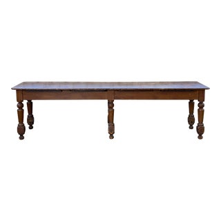 Large Antique Farm Dining Table For Sale