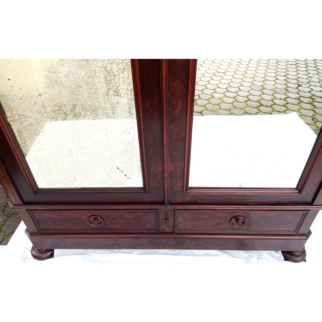 French Palace Wardrobe in Mahogany, 1860 For Sale - Image 12 of 18