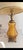 Tall Vintage Mid-Century Modern (Mcm) Hollywood Regency Style Amber Glass Table Lamp With Nightlight Feature For Sale - Image 10 of 12