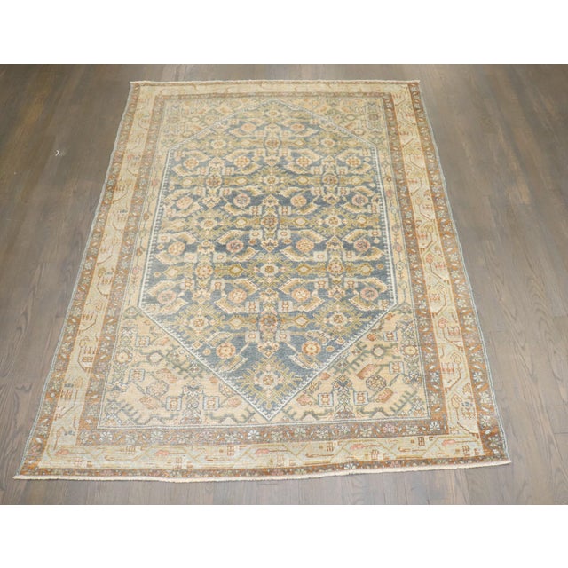 an accent size antique persian malayer rug from the 2nd quarter of the 20th century