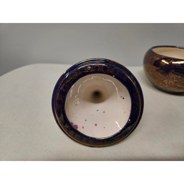 Gold and Purple Teardrop Lidded Jar For Sale - Image 10 of 14
