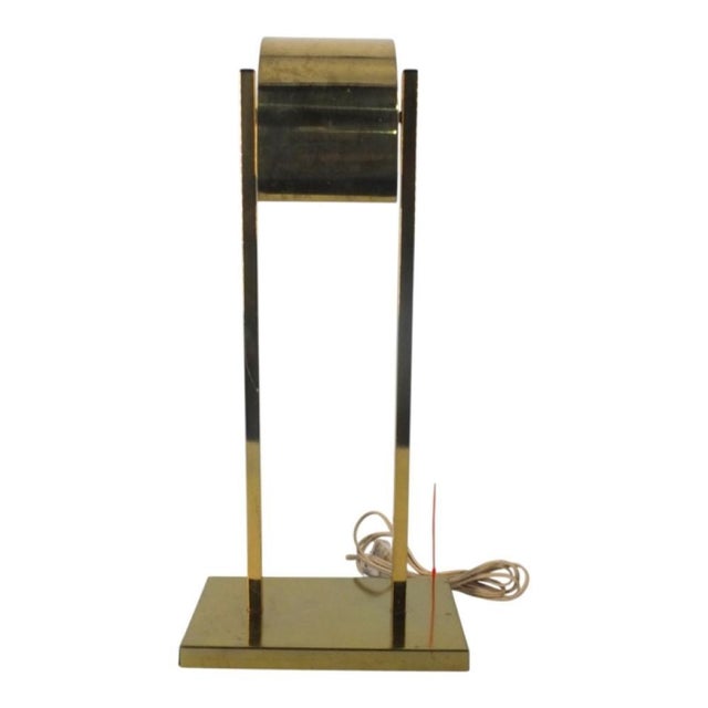 Koch & Lowy 1970's Brass Demilune Desk Lamp by George Kovacs For Sale - Image 4 of 6