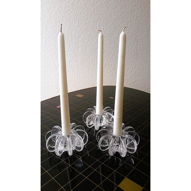 Mid-Century Modern Candlesticks in Glass from Rosenthal, 1970s, Set of 3 For Sale - Image 6 of 7