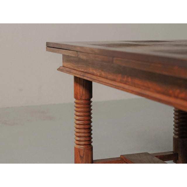 Vintage Extendable Oak Dining Table, France, 1940 For Sale - Image 10 of 18