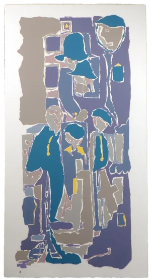 Pc Buchanan "French Couplet" Hand Signed Large Abstract Original Monoprint Art