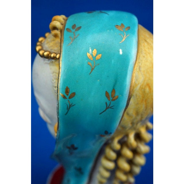 Majolica Ceramic Bust Sculpture of Madonna by Eugenio Pattarino, Italy, 1920s-1940s For Sale - Image 17 of 18