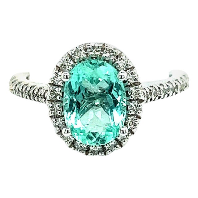 Natural Colombian Emerald Diamond Ring Size 6.5 14k W Gold 2.98 TCW Certified For Sale