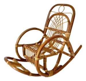Mid-Century Modern Bamboo Kids Rocking Chairs, Italy, 1960s