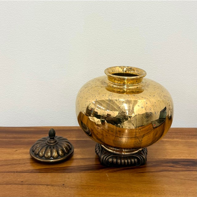 Hollywood Regency Vintage Maitland-Smith Lidded Ginger Jar For Sale - Image 3 of 7