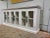 White Organic Aged White Finished Wood and Glass Sideboard For Sale - Image 8 of 8