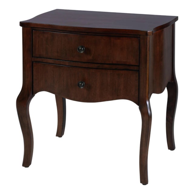 Beasley 25 in. W Rectangular Wood 2 Drawer Traditional Nightstand, Olive Ash For Sale