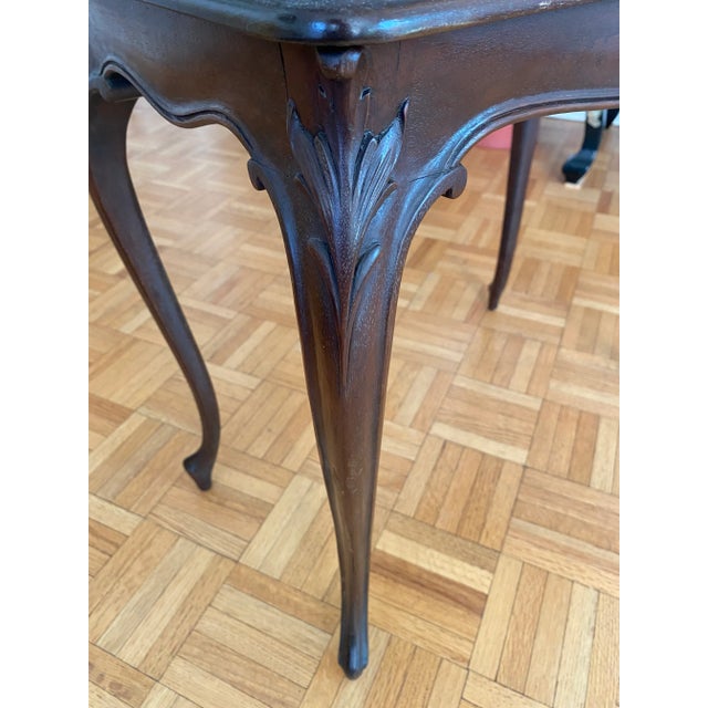 French Antique French Louis Curved Accent Table For Sale - Image 3 of 12