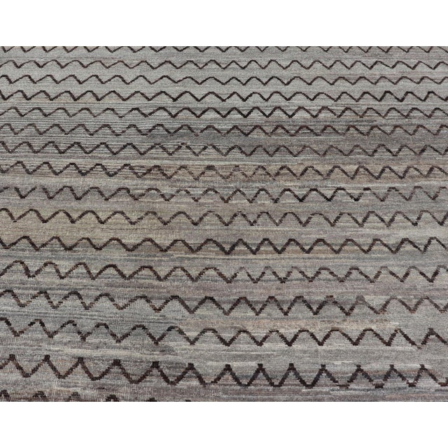 Neutral Tone Tribal Design Rug by Keivan Woven Arts, 6'7" X 8'3" For Sale - Image 12 of 14