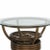 Mid-Century Modern Late 20th Century Modernist 30” Glass Top Rattan "Kauai" Coffee Table With Stacked Base For Sale - Image 3 of 5