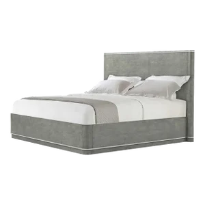 Grey Art Deco Bed Frame - California King
