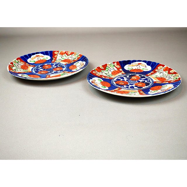 Antique Japanese Imari Plates, Set of 2 For Sale - Image 9 of 11
