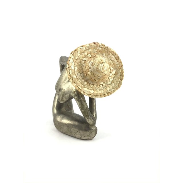 1960s “Man in Mid Air” Modern Metal Artisanal Sculpture For Sale - Image 5 of 12