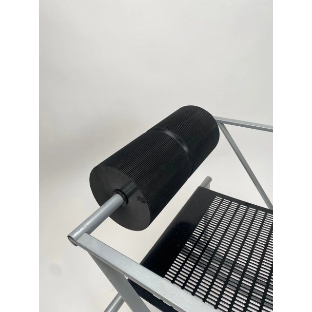 Mario Botta Model 601 Seconda Chairs in Metal attributed to Mario Botta, 1982, Set of 4 For Sale - Image 4 of 11