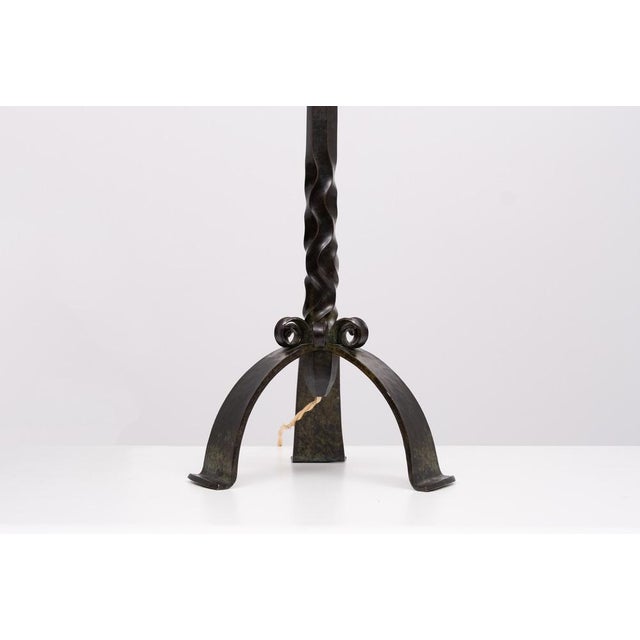 Brown Art Deco Table Lamp in Bronze, 1930 For Sale - Image 8 of 12