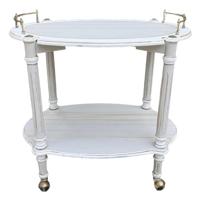 Vintage Gustavian Style Bar Cart For Sale