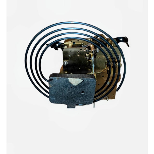 1970s Howard Miller / Milo Baughman Chiming Wall Clock For Sale - Image 11 of 13