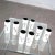 Vintage Mid-Century Modern Tumblers or Vases Ceramic White & Black With Asian Symbols, Set 8 For Sale - Image 11 of 13