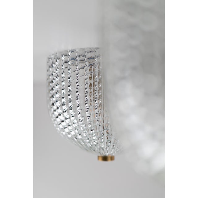 Murano Glass Ceiling Lamp from Venini, 1940s, Set of 3 For Sale - Image 9 of 11
