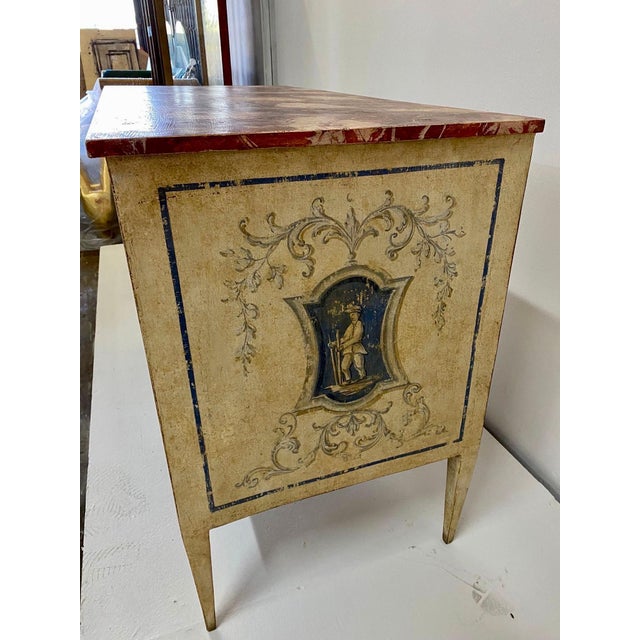 Venetian Painted Neoclassical Commodes- A Pair For Sale - Image 12 of 18