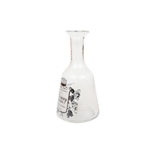 French Provincial French Bistro Glass Carafe For Sale - Image 3 of 5